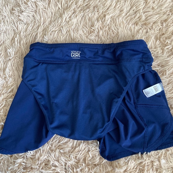 Athleta Kids Girl's Solid Navy Record Breaker 3" Short with Liner & Pockets XL14 - Picture 3 of 11